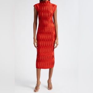 Veronica Beard Gramercy Plisse Midi Dress XS